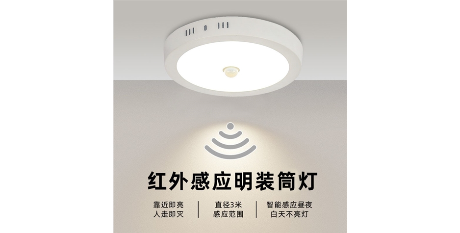 智能感應明裝筒燈